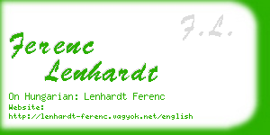 ferenc lenhardt business card
